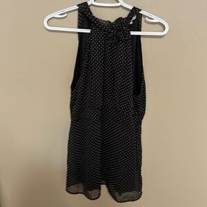 Black and White polka dot tank